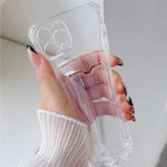 ⚠️Clearance iPhone 14/Pro/Pro Max Clear Protective Phone Case With Card Holder - Picture 4 of 4